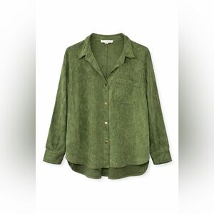 HYFVE Olive Green Suede Top